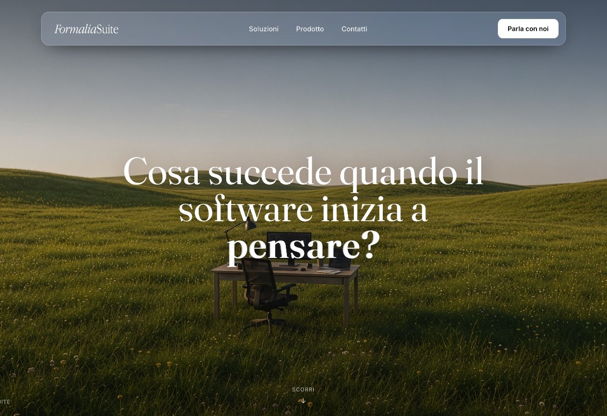 Landing FormaliaSuite — Landing B2B per una piattaforma di software con AI integrata
